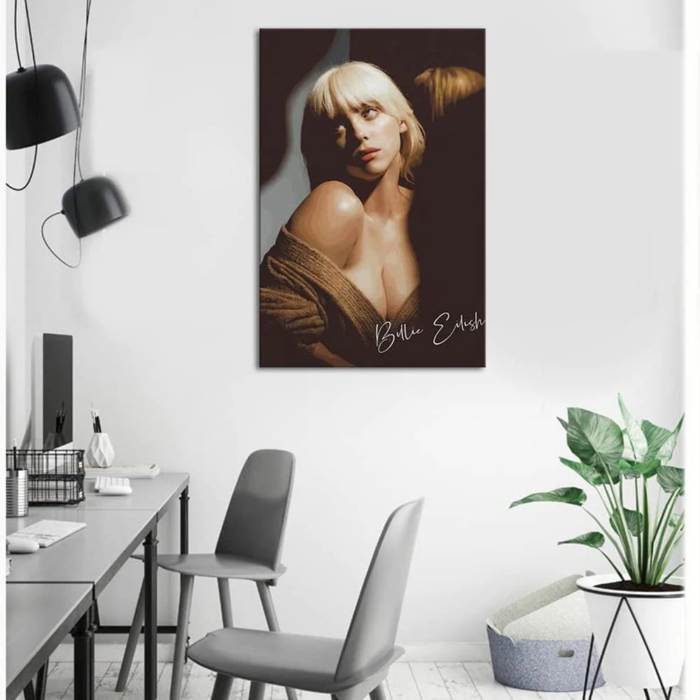 Billies Eilish Canvas Painting, Posters and Prints