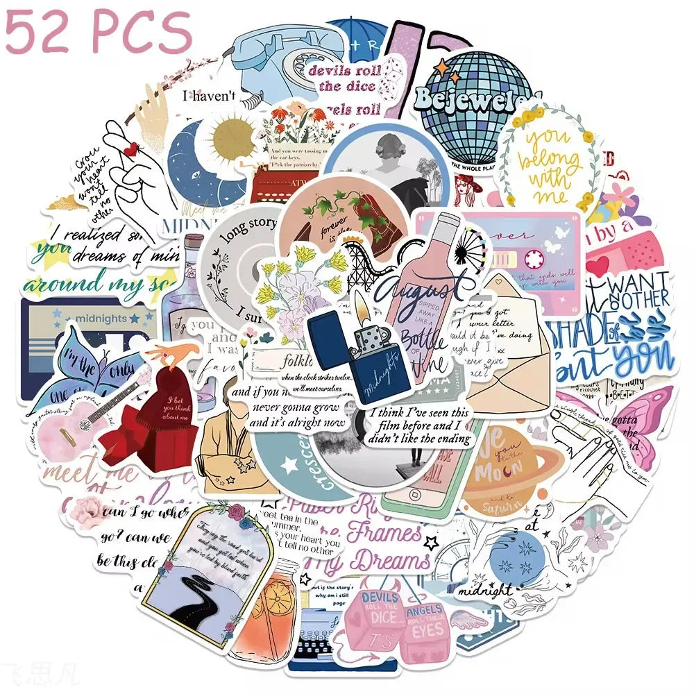 52pcs Taylor Swift Graffiti Stickers