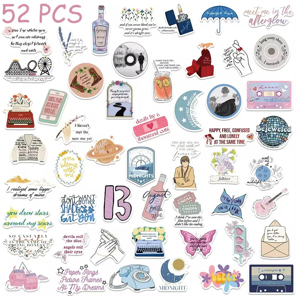 52pcs Taylor Swift Graffiti Stickers